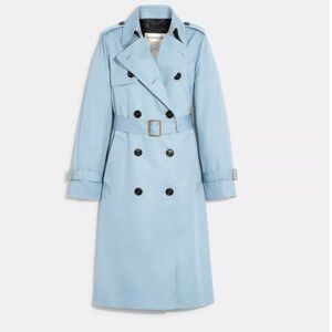 Coach Women's Light Blue Trench Coat